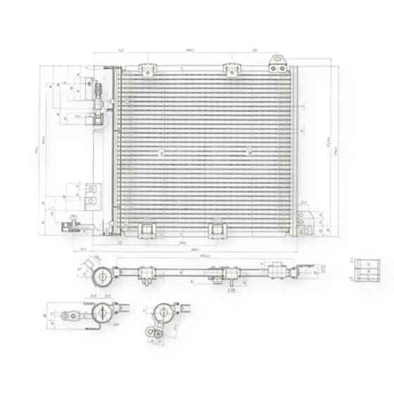 Радиатор Opel Astra G 1.7-2.2DTI (98-05) кондиционера Мукачево