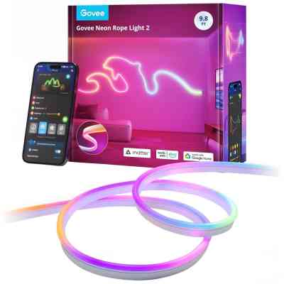 Світлодіодна стрічка Govee H61D3 Neon Rope Light 2, 3.0m, RGBIC, WI-FI/Bluetooth, white (H61D3301) Вінниця