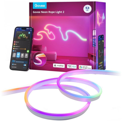 Світлодіодна стрічка Govee H61D3 Neon Rope Light 2, 3.0m, RGBIC, WI-FI/Bluetooth, white (H61D3301) Вінниця - фото 1