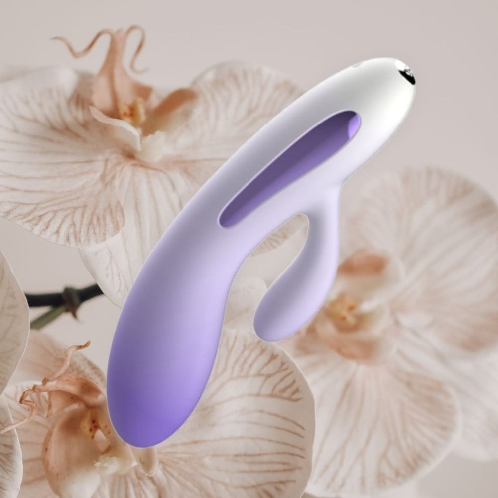 Мини вибратор кролик с цветным светодиодом Every Night Toys, 7 режимов вибрации, сиреневый градиент Sex Aura Киев - изображение 4