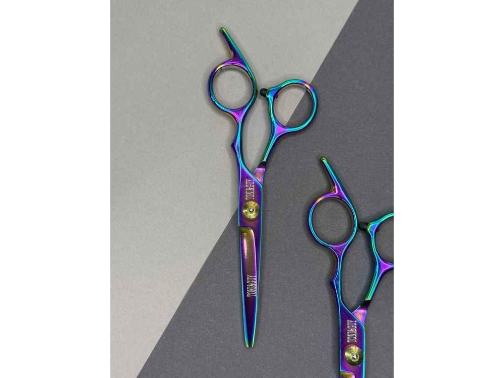Ножиці для стрижки волосся Перукарські ToniGuy хамелеон 5.5 та 6.0 (18*8*2см) 210741 ТМ EСТЕТ Київ - фото 1