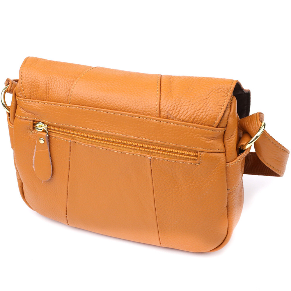 Вместительная повседневная сумка из натуральной кожи для женщин Vintage 22968 Рыжий Киев - изображение 2