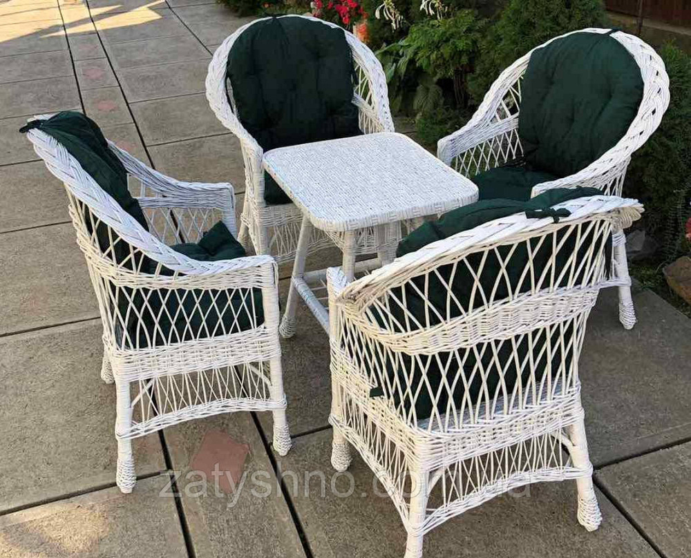 Набор плетеной мебели из лозы |Мебель из лозы белая  |мебель плетеная белая со столом Киев - изображение 6