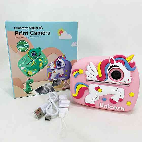 Детская видео-фото камера с печатью, Принтер для детского творчества, Фотоаппарат для маленьких детей DE-31 Львов