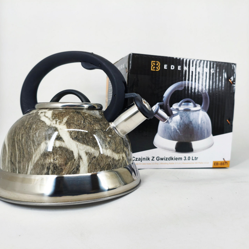 Чайник для газовой комфорки Edenberg, Чайник для плиты со свистком для чая газовых плит FC-24 Львов - изображение 5