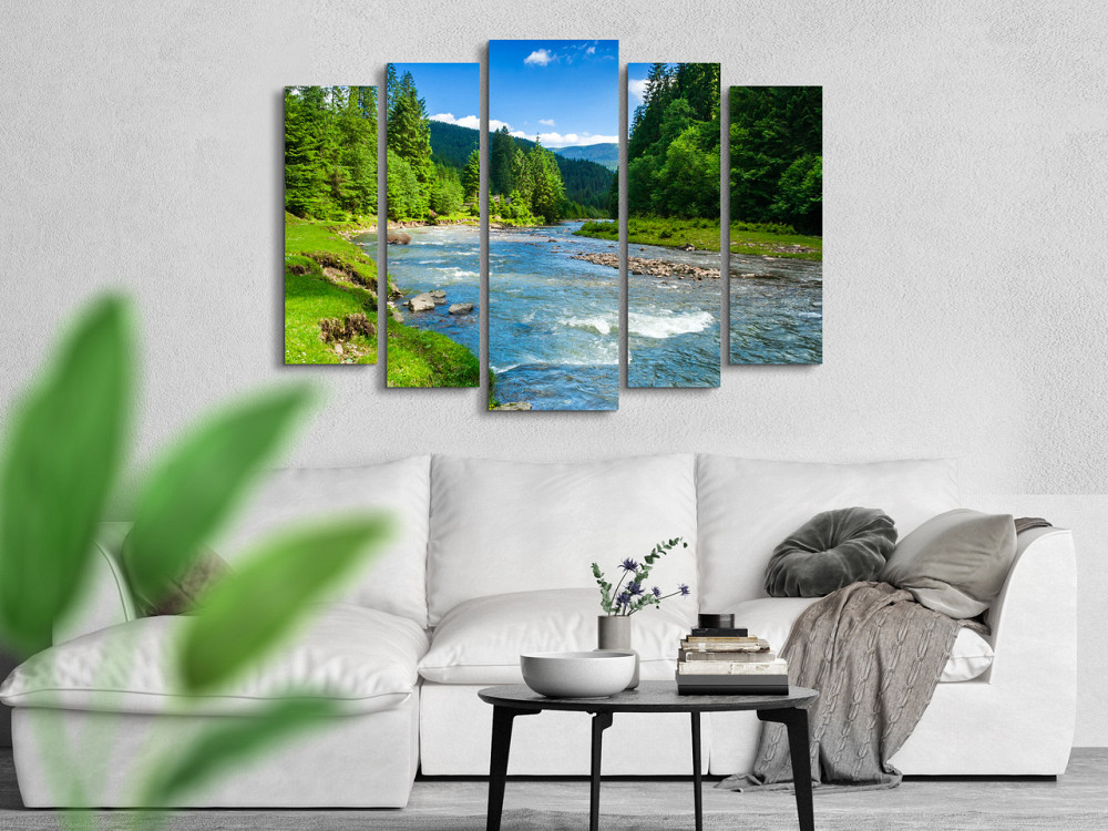 Модульна картина Гірська річка Art-282_5 ( 80х118см ) Київ - фото 2