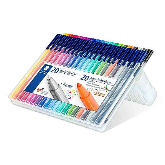 Міні-набір офісний STAEDTLER Triplus 20 лайнерів + 20 текстових маркерів т (34sb40) Киев