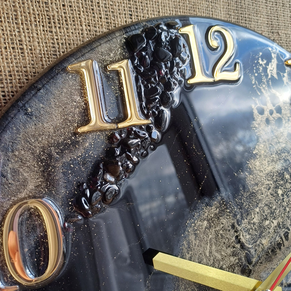 Часы настенные 40 см из эпоксидной смолы ручной работы Днепр - изображение 3