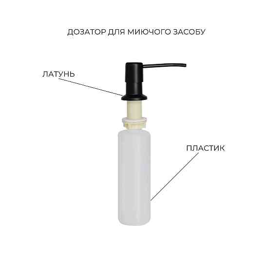 Комплект Lidz Handmade H6050B Мийка для кухні інтегрована BlackPVD у комплекті з дозатором + Lidz K01B Кошик для кухонної Київ