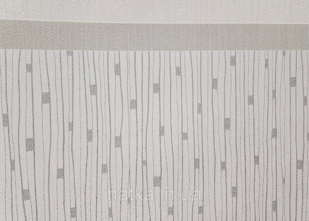 Шпалери вінілові на флізеліні AS creation The Bos 0.53х10 смужки дощик сіро сріблясті на білому Київ - фото 2