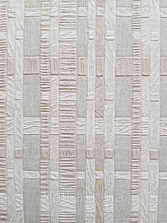 Обои виниловые на флизелине AdaWall Beta 1.06х10 структурные полосы под соломку песочные бежевые 1105-3 Киев