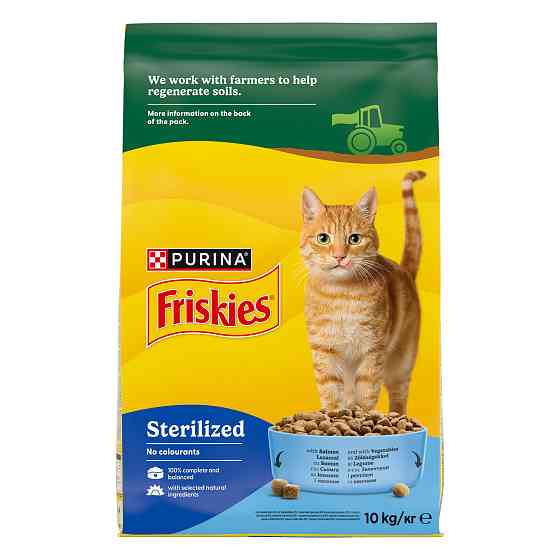 Сухой корм FRISKIES Sterilized для взрослых стерилизованных кошек, с лососем, тунцом и овощами, 10 кг Киев