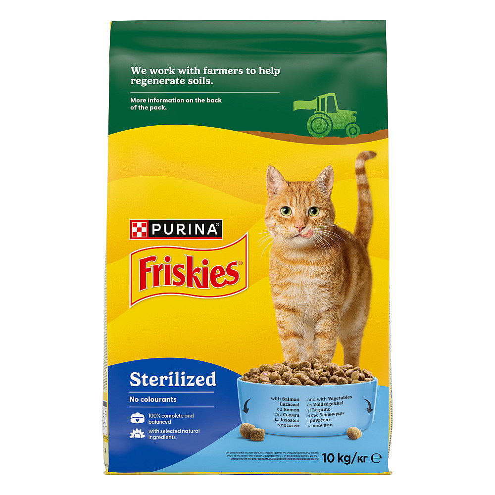 Сухий корм FRISKIES Sterilized для дорослих стерилізованих котів, з лососем, тунцем та овочами, 10 кг Київ - фото 1