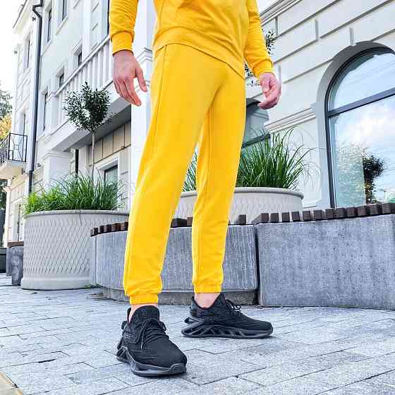 Чоловічі штани джогери з кишенями помаранчеві Pobedov 95 Київ