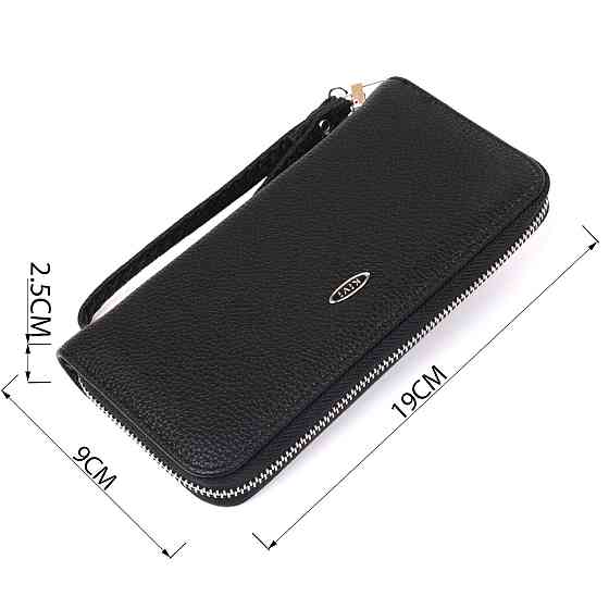 Гаманець жіночий на одну блискавку з екокожі флотар KIVI 19014 Чорний Київ