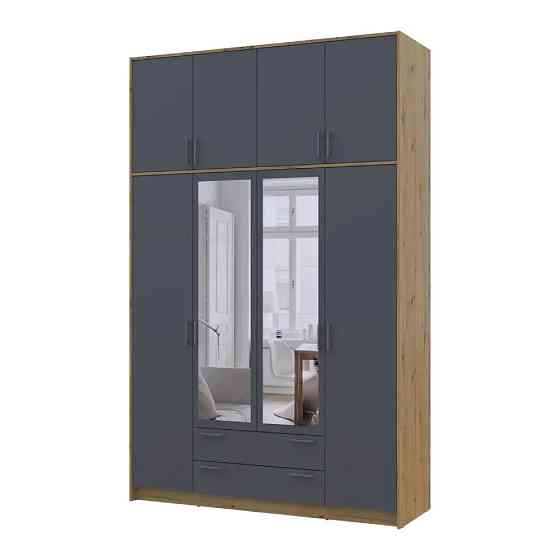 Антресоль высокая Doros Ронди Дуб Артизан/Графит 4 ДСП 160х52х65 (DRS-011907) Днепр