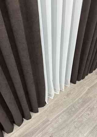 Шторная ткань микровелюр Petek YL цвет венге 1892ш Киев