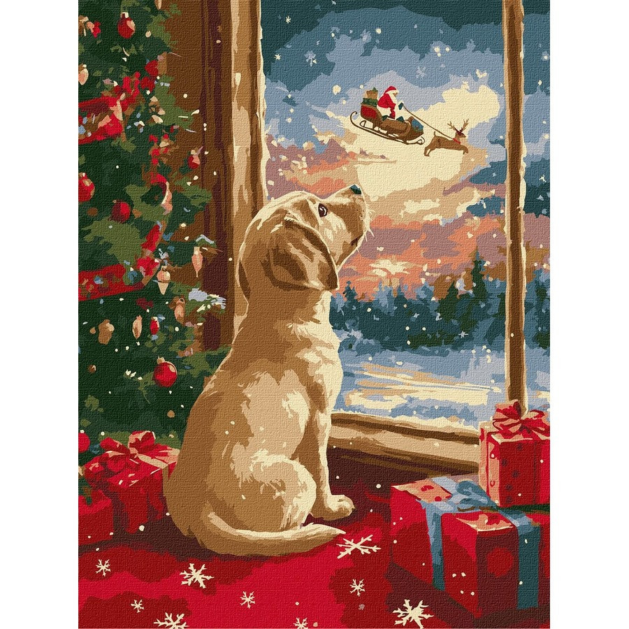 Картина за номерами "Мрійливе цуценя" ©art_selena_ua KHO5149, 30х40 см Вінниця - фото 1