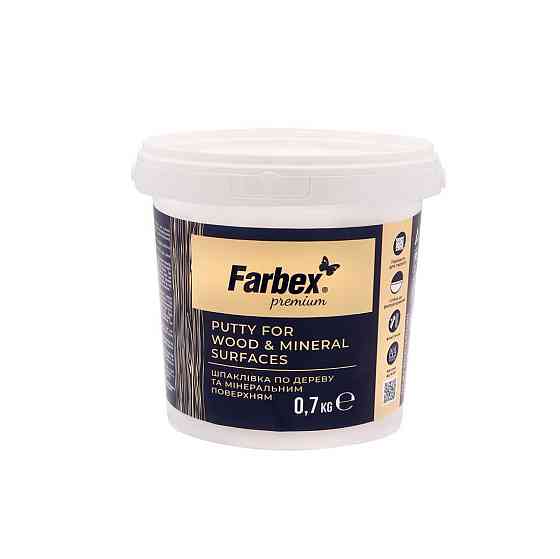 Шпаклівка по дереву та мінеральним поверхням, горіх ТМ "Farbex"  - 0,7 кг Харків