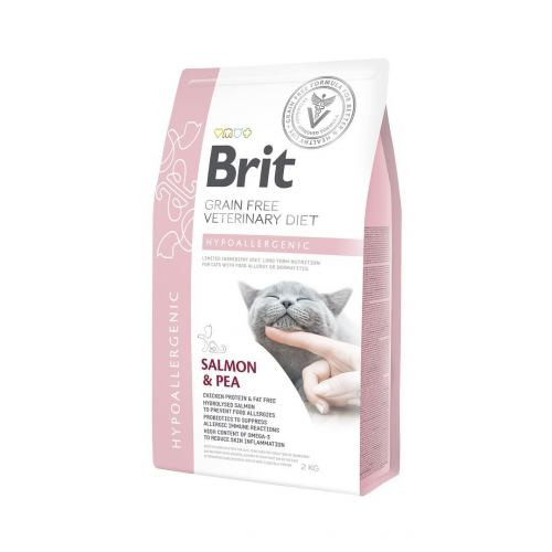 Корм сухой Brit Grain Free VetDiet Cat Hypoallergenic для кошек с пищевой аллергией и непереносимостью с лососем и горохом Киев - изображение 1