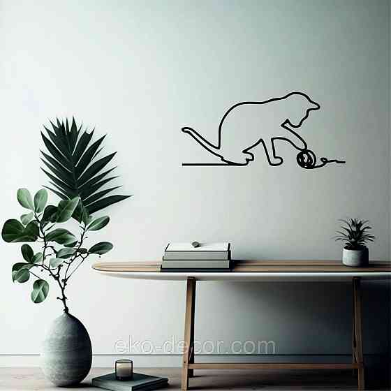 Декоративное настенное 3D Панно «Кот» Декор на стену с объемом Киев