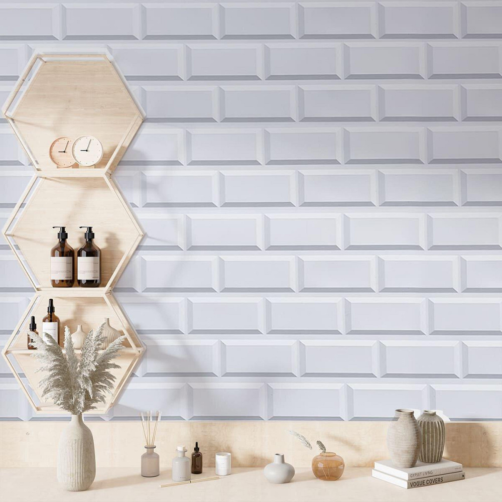 Декоративна ПВХ панель 960х480х4мм Біла клінкерна цегла SW-00001431 Київ - фото 6