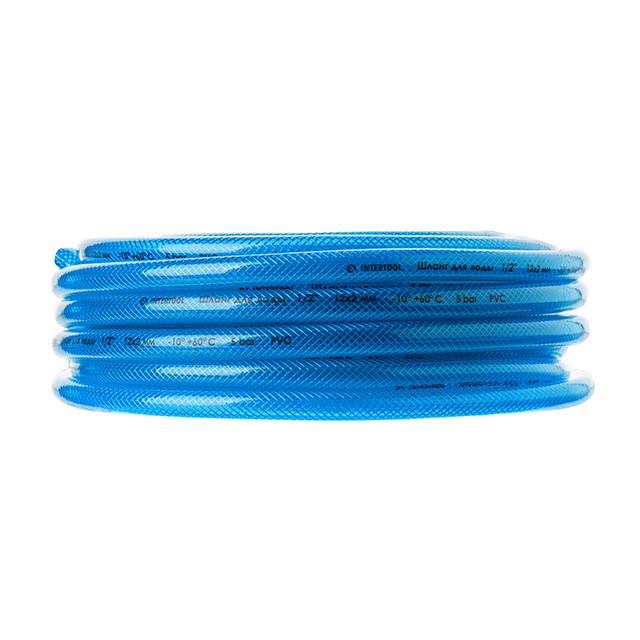 Шланг для води 3-х шаровий 1/2 ", 20м, армований, PVC INTERTOOL GE-4053 Київ - фото 8