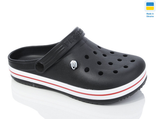 Крокси чоловічі сабо з великими дірками та підвищеною легкістю "Like Crocs" чорні Одеса - фото 2