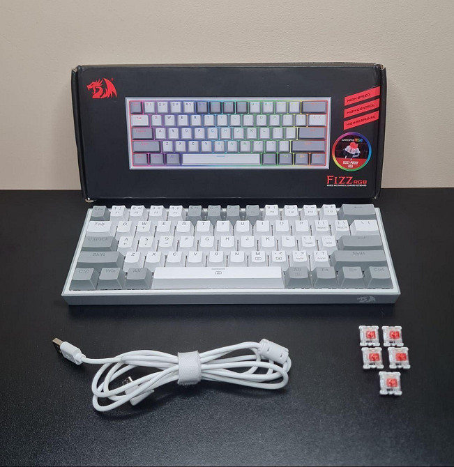 Механічна ігрова клавіатура Redragon Fizz k617 60% Клевань - фото 1