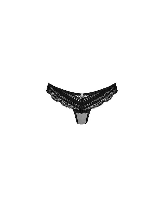Полупрозрачные трусики с подвеской Obsessive Ivannes panties black 2XL/3XL, черные Sex Aura Киев - изображение 5