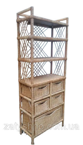 Этажерка плетеная из лозы с ящиками Киев - изображение 1