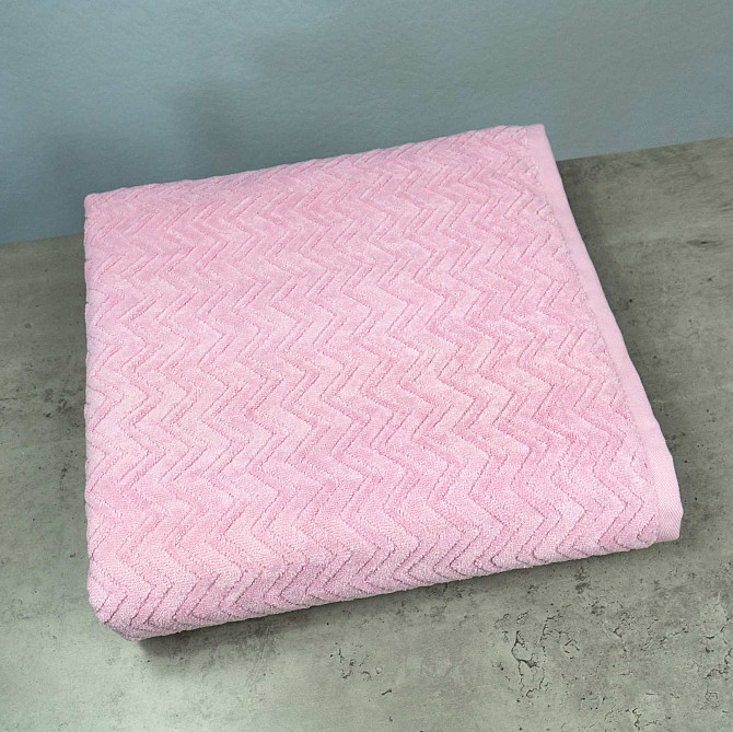 Набор махровых полотенец Жаккардовых с велюром 3шт GM Textile 50x90см, 50x90см, 70x140см 550г/м2 (Ро Сумы - изображение 2