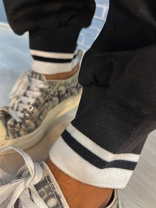 Костюм жіночий A-N 2743 брюки джоггери та худі з кишенями на блискавці з капюшоном резинка з білою с Одеса - фото 2