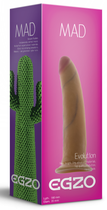 Фалоімітатор EGZO Ciberskin D001 (18 см х 3,5 см) Sex Aura Київ - фото 4