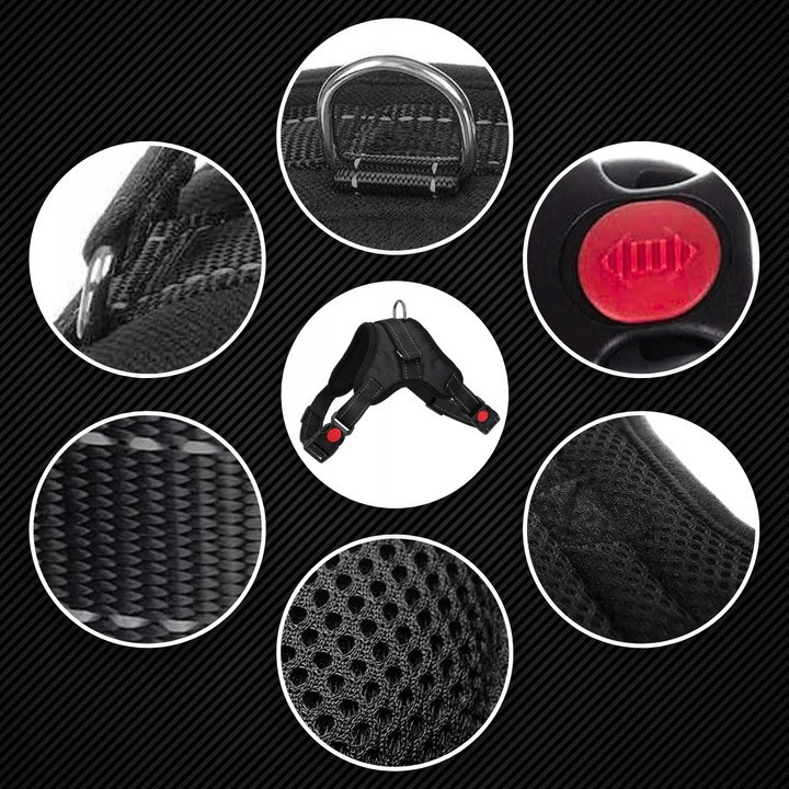 Шлейка без давления с ручкой для средних пород собак 