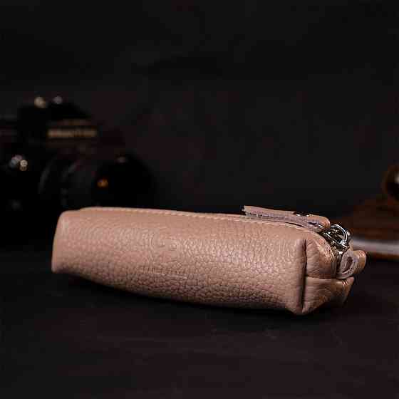 Красива жіноча шкіряна ключниця GRANDE PELLE 11638 Рожевий Київ