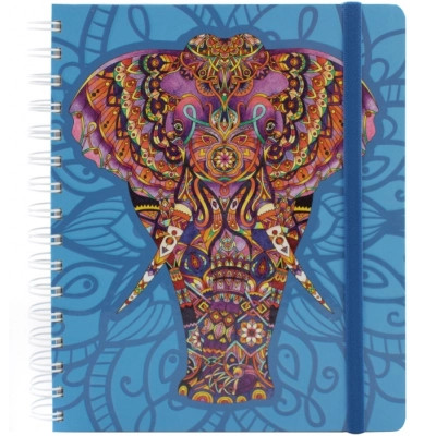 Блокнот Optima Sambala на резинке, 175х206 мм спираль, 150 листов клетка с полями (O20849-02) Винница - изображение 1