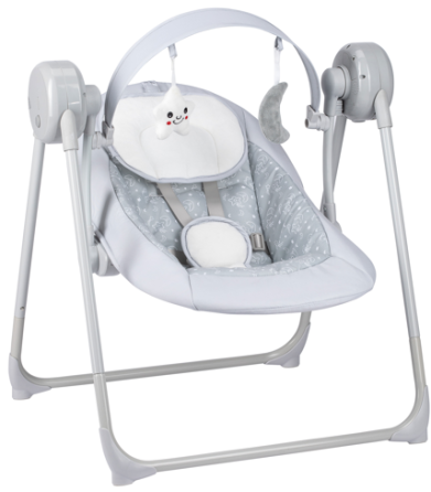 Гойдалка дитяча FreeON Snuggy Stars Light Grey Київ
