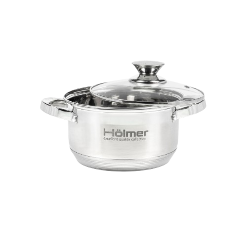 Набір каструль 4 предмети (ківш 1,5л/каструля 2,7л) нержавіюча сталь 7-шарове дно CS-1451-SS Holmer Житомир - изображение 7