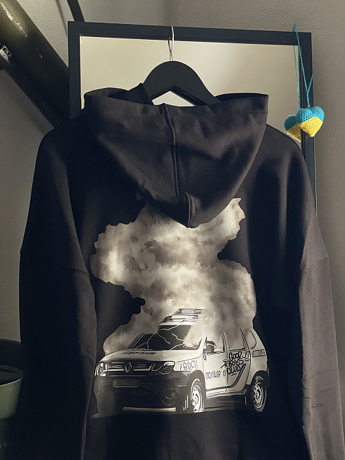 Чёрное худи унісекс - 