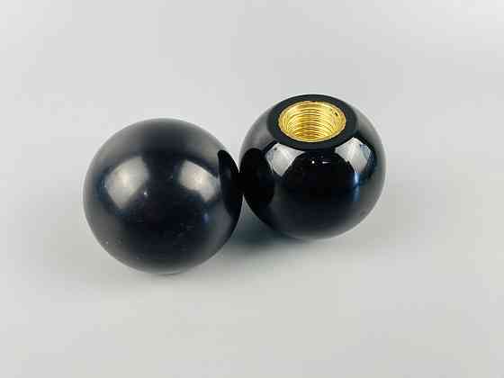 Наконечник важеля універсальний М12, D50 (шар чорний), латунна втулка різь внутрішня М12 Мукачево