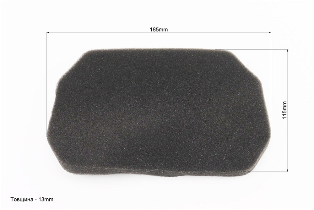 Фільтр-елемент повітряний (поролон), чорний Киев - изображение 2