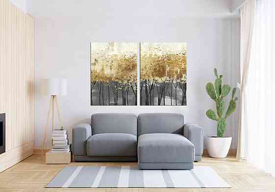 Модульная картина в гостиную / спальню   Абстракція  Ліс TLV-2_118 70x102 см Київ