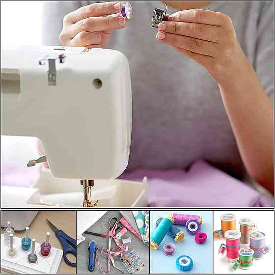 25 прозрачных шпулек для швейной машинки Киев