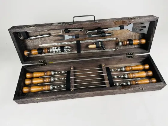 Набори шампурів, Набір шампурів у кейсі "BBQ Міні" Шампури, вертіла Тернопіль