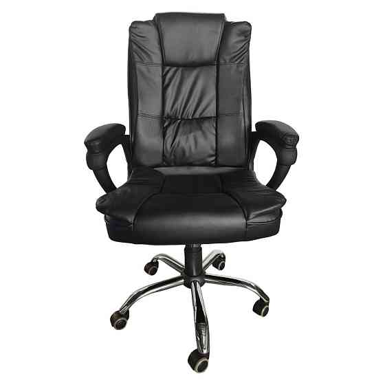 Крісло офісне комп'ютерне Bonro B-612 екошкіра робоче для керівника Чорний Київ