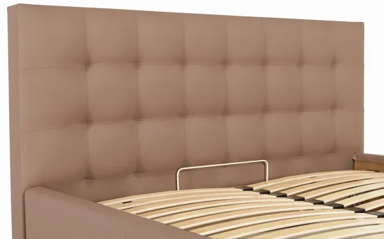 Ліжко Двоспальне Chester New Comfort 160 х 200 см Fly 2213 З підйомним механізмом та нішою для білизни Світло-коричневий Київ