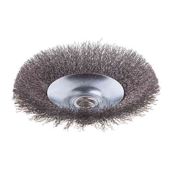 Щітка конусна, 125 мм, M14, кручений дріт, для КШМ, 6500 об/хв INTERTOOL BT-5125 Киев