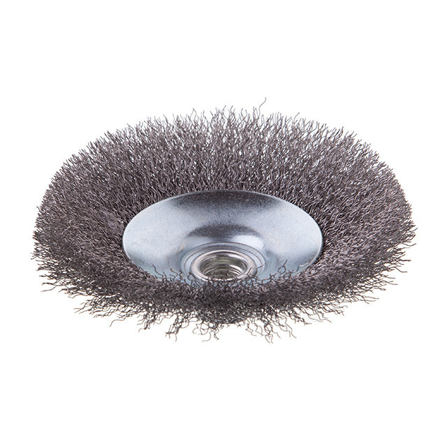 Щітка конусна, 125 мм, M14, кручений дріт, для КШМ, 6500 об/хв INTERTOOL BT-5125 Київ - фото 2