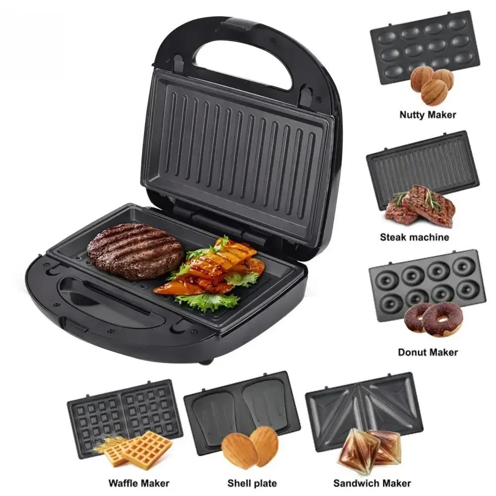 Многофункциональная сэндвичница 6-в-1 Domotec/RAF R-541 850 Вт с насадками для сэндвичей, гриля и вафель Одесса - изображение 2